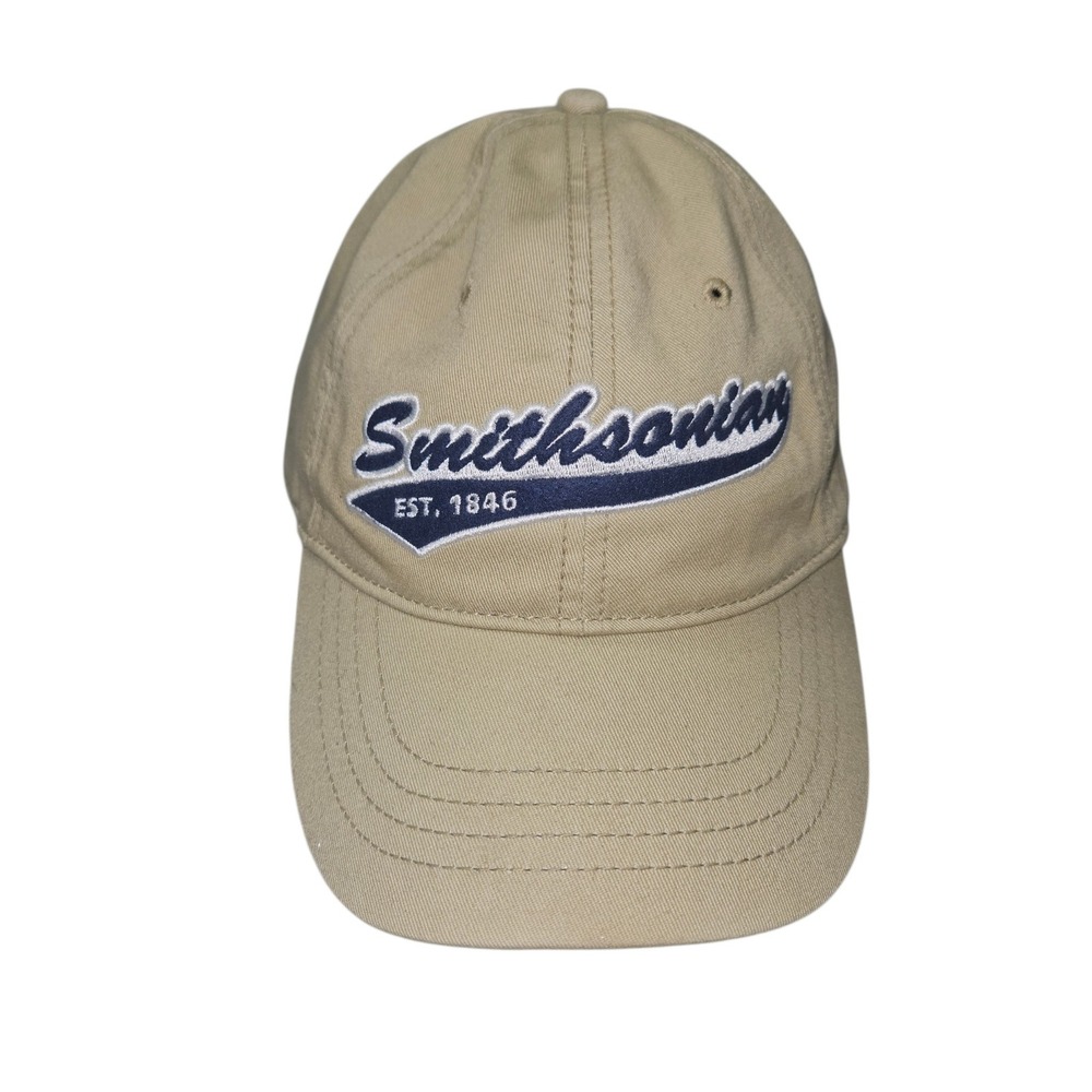 Smithsonian Vintage Style Dad Hat Baseball Cap Khaki Tan Sz Adult OSFM